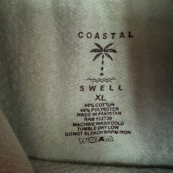 Coastal Swell Myrtle Beach Hoodie XL Sweatshirt Hooded Green Casual Vacation - Picture 7 of 8